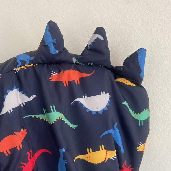 Toddler dinosaur puffer jacket with attached hood and fleece lining - 18-24m - Picture 6 of 10